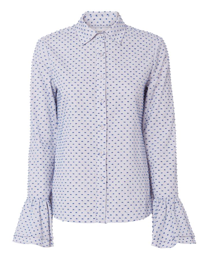 Derek Lam 10 Crosby Clipped Embroidery Shirt