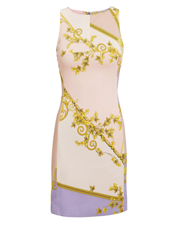 Versace Collection Printed Shift Dress Pink/purple/print 40