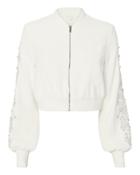 Jonathan Simkhai Crystal Embroidered Bomber Jacket