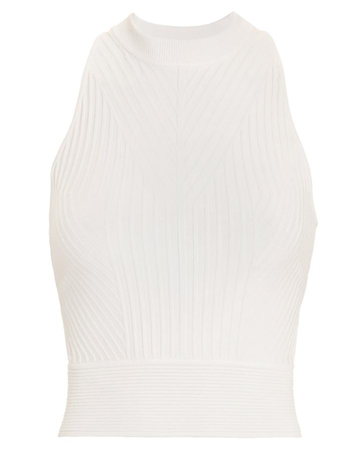 Jonathan Simkhai Racer Knit Tank Ivory S
