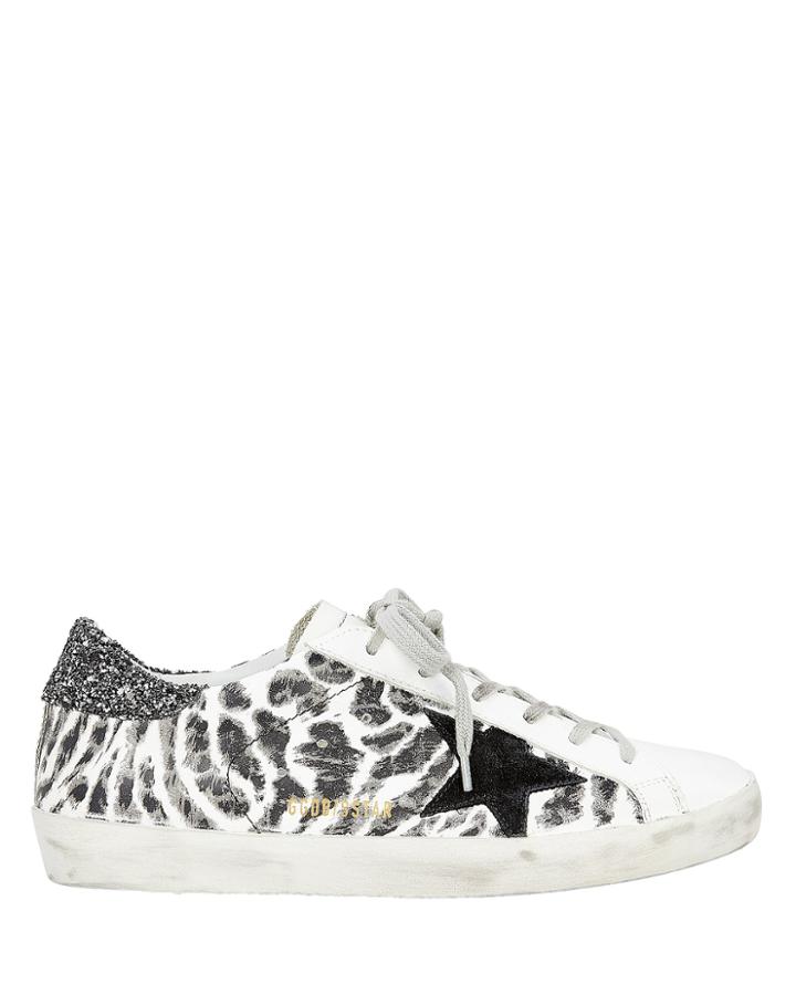 Golden Goose Superstar Leopard Print Low-top Sneakers White/black 35