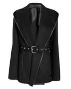 Helmut Lang Black Hooded Coat Black S