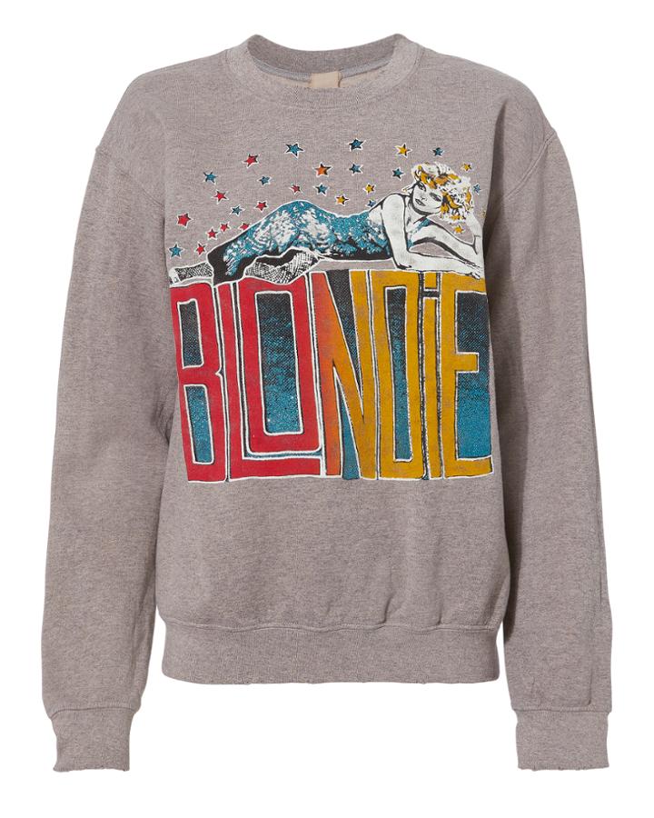 Made Worn Madeworn Blondie Multicolored Glitter Sweatshirt Grey M