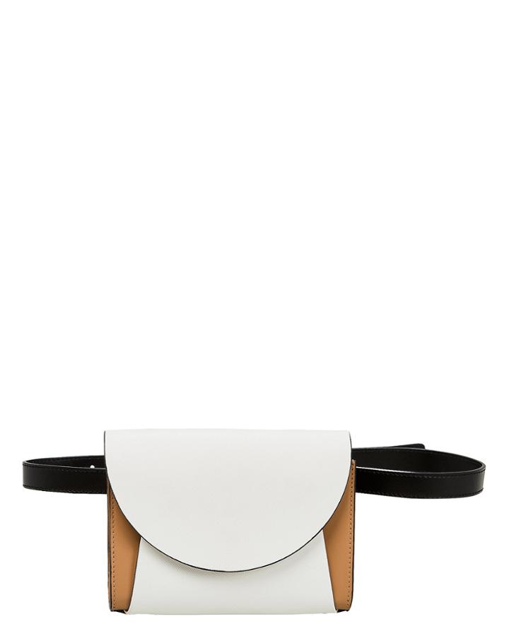 Marni Belt Crossbody Bag Brown/white/black 1size