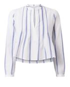A.l.c. Sawyer Crop Stripe Woven Shirt
