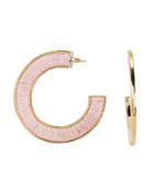 Mignonne Gavigan Fiona Pink Threaded Hoops Pink/gold 1size