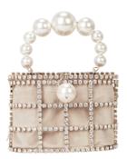 Rosantica Cage Me Pearl And Crystal Clutch Gold/pearl 1size