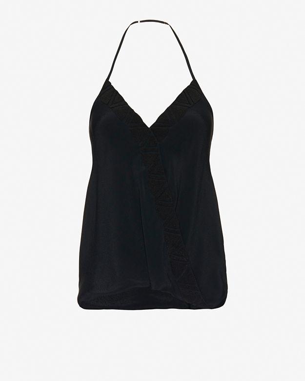 Chelsea Flower Exclusive Embellished Cami: Black