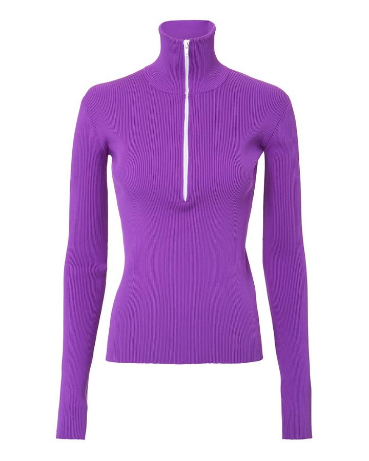 Tibi Zip-up Track Top Purple P