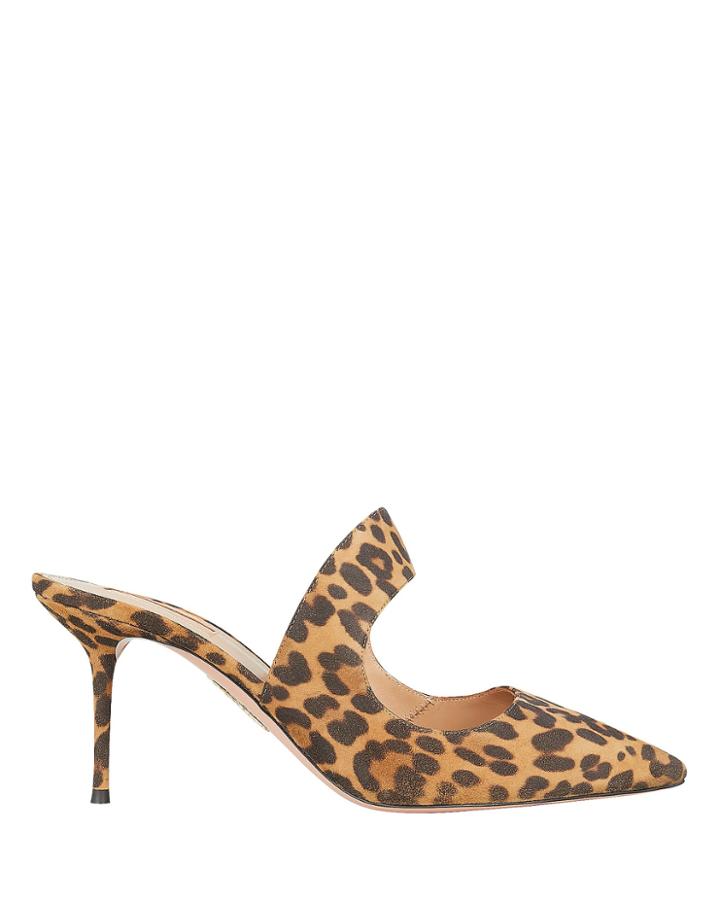 Aquazurra Aquazzura Forever Suede Sandals Leopard 37