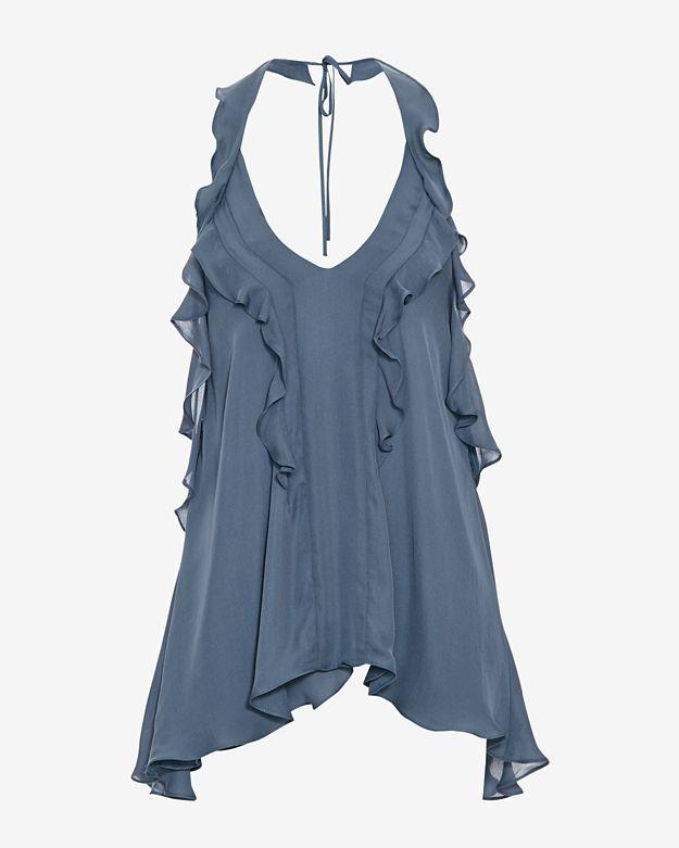 L'agence Gabriel Ruffled Halter Top