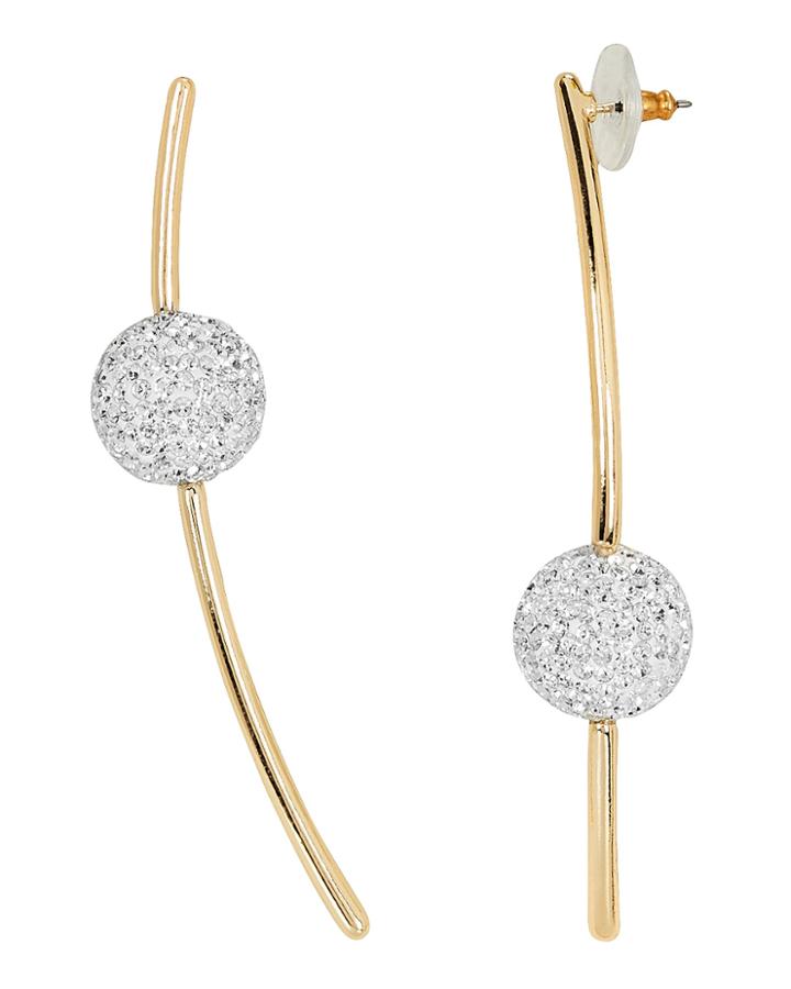Tuleste Market Sail And Crystal Disco Ball Earrings Gold 1size