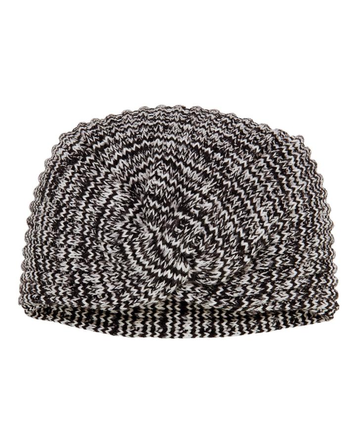 Missoni Knit Turban Blk/wht 1size