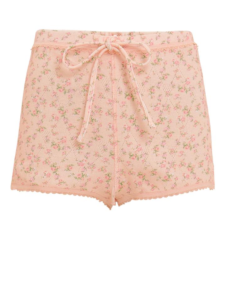 Love Shack Fancy Loveshackfancy Layla Shorts Blush/floral S