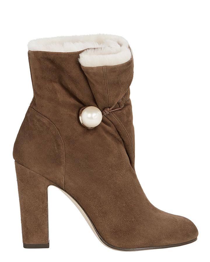 Jimmy Choo Bethanie Shearling Booties Brown 37