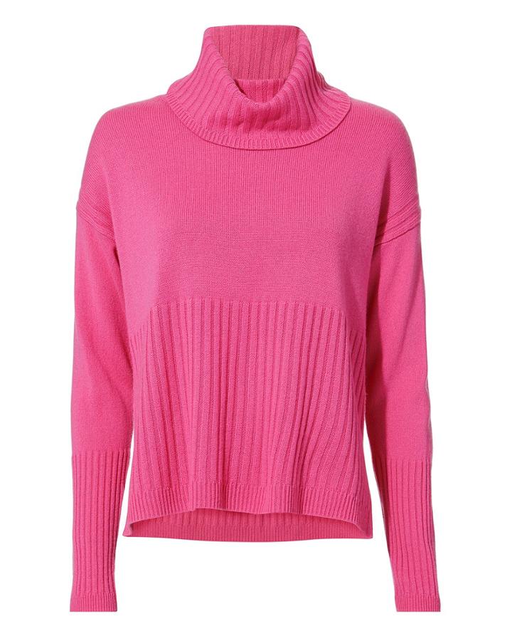 Derek Lam 10 Crosby Cashmere Turtleneck Sweater Pink P