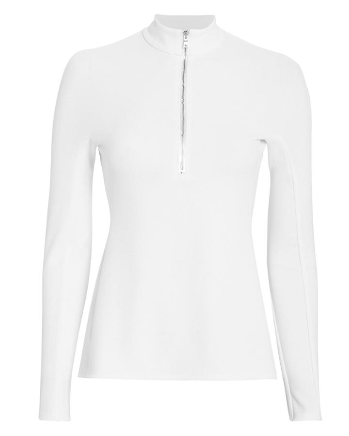 Tibi Zip-up White Top White 2