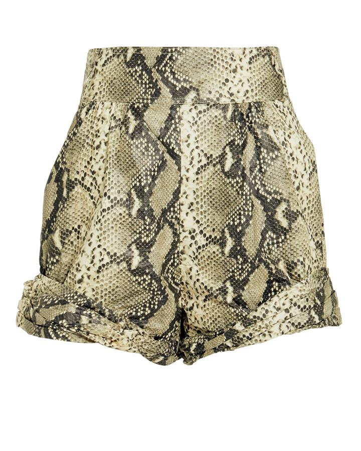 Philosophy Di L.serafini Philosophy Di Lorenzo Serafini Snakeskin Print Shorts Beige Snakeskin Print 38