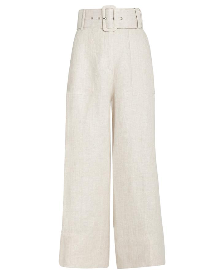 Shona Joy Hamilton Linen Trousers Beige 10