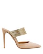 Aquazzura Rendez Vous Suede Mules Blush 40