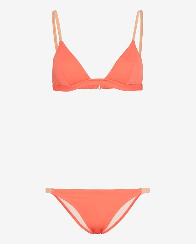 Solid & Striped Morgan Triangle Bikini: Coral- Final Sale