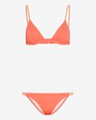 Solid & Striped Morgan Triangle Bikini: Coral- Final Sale