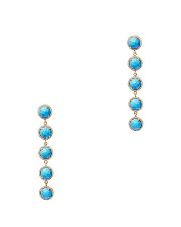 Susan Hanover 5 Stud Turquoise Drop Earrings Turquoise 1size