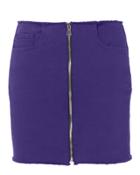 Cotton Citizen Zip Detail Purple Mini Skirt Purple-drk 24