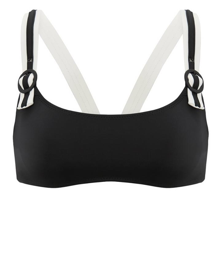Solid & Striped Evelyn Bikini Top Black/white P
