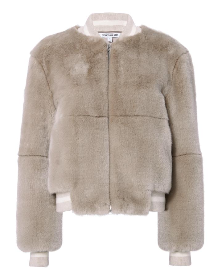 Elizabeth And James Ellington Faux Fur Bomber Jacket