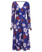 La Maison Talulah Fleeting Floral Long Sleeve Dress Blue/floral P