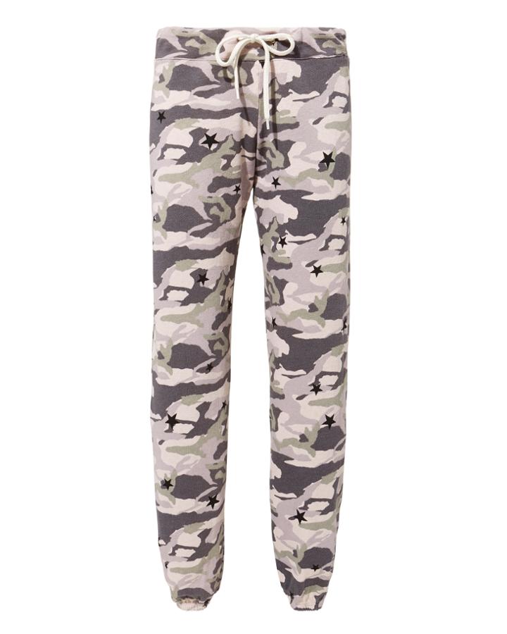 Monrow Camo Star Sweatpants Rose S