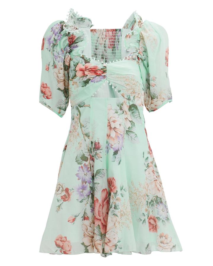 Alice Mccall Peony Mini Dress Mint/floral 4