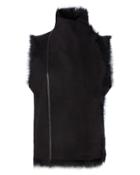 Yves Salomon Toscana Shearling Lamb Vest Black 36