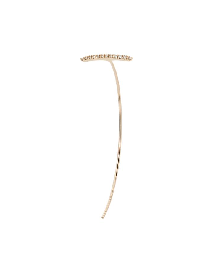 Hirotaka Short Diamond Bar Arrow Earring