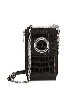 Alexander Wang Riot Croc Embossed Leather Wallet Shoulder Bag