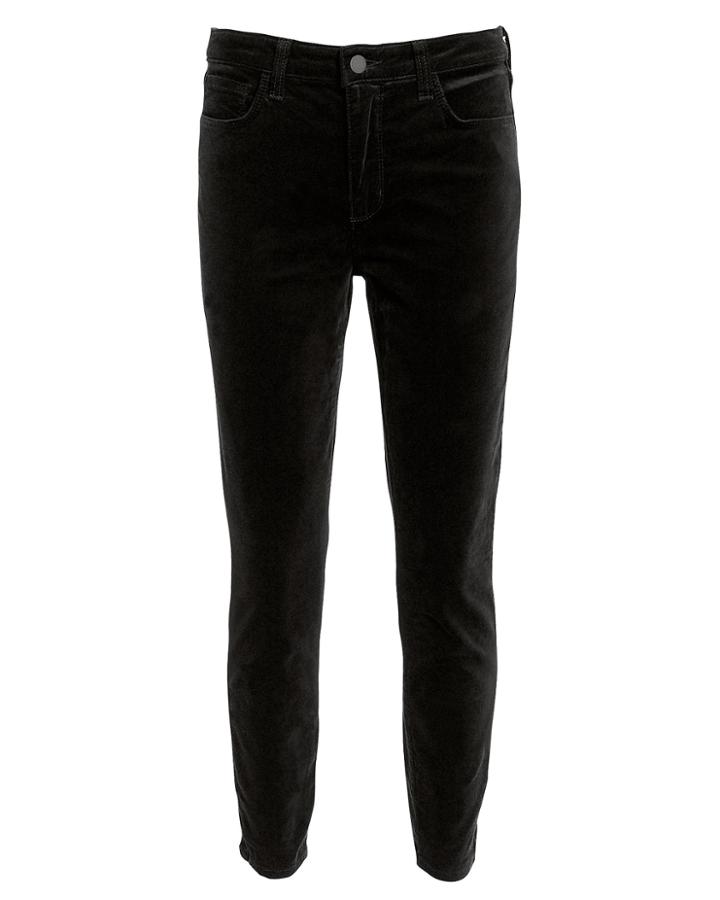 L'agence Margot Velvet Skinny Jeans Black 23