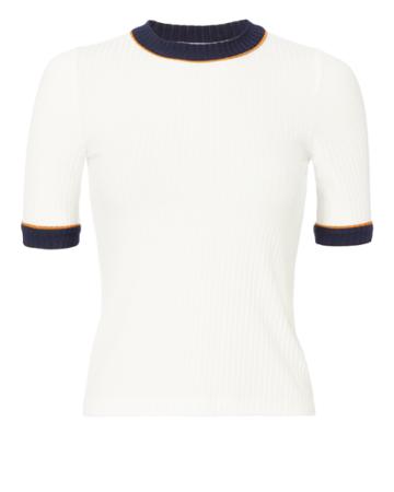 Alc Sw A.l.c. Ringer Ribbed Tee White S