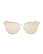 Le Specs Luxe Pharaoh Metal Frame Gold Sunglasses
