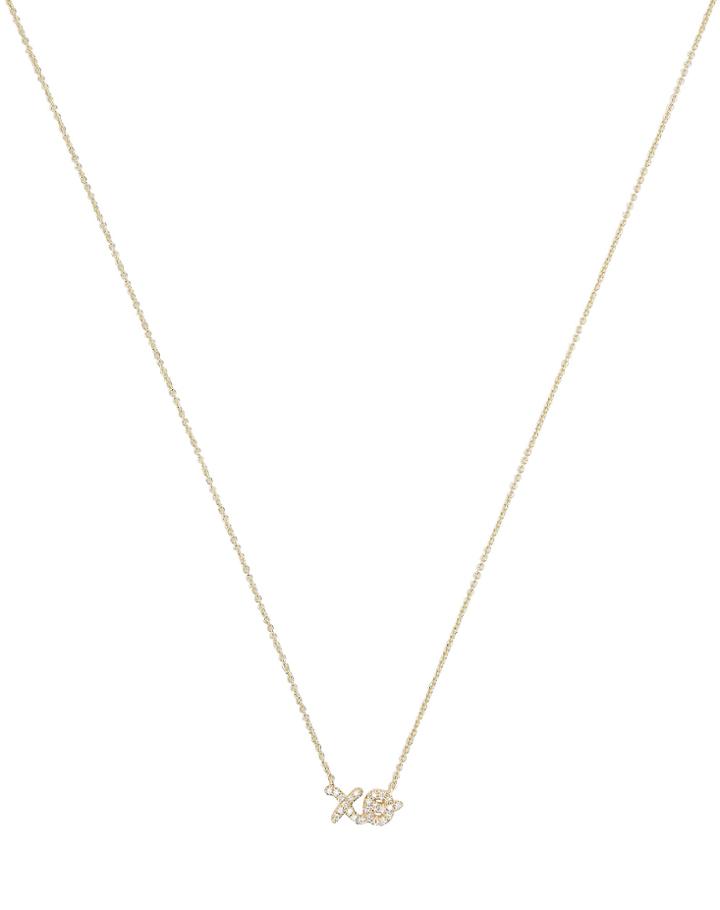 Sydney Evan Xo Diamond Necklace Gold 1size