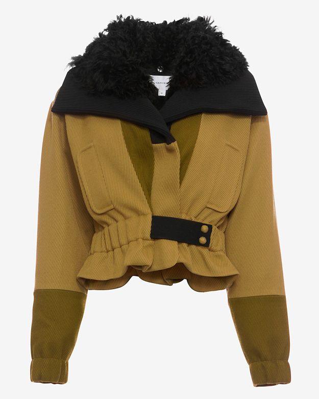 Carven Fur Collar Bomber Jacket