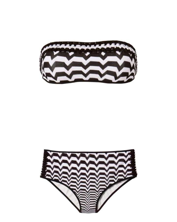Missoni Mare Striped Bandeau High-waist Bikini