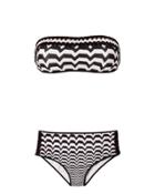 Missoni Mare Striped Bandeau High-waist Bikini