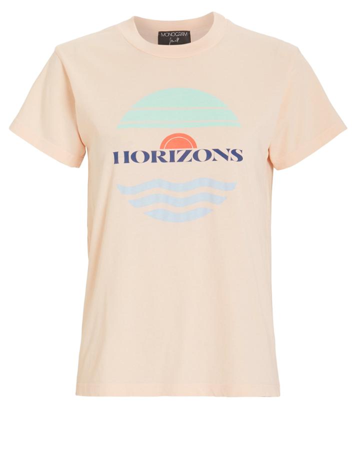 Monogram Horizons Jersey Tee Pink P