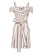 Alexis Edrea Striped Mini Dress White M