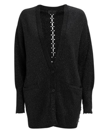 Rta O'neil Ring Cardigan Black P
