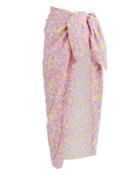 Love Shack Fancy Loveshackfancy Noa Pareo Cover-up Skirt Purple/floral 1size
