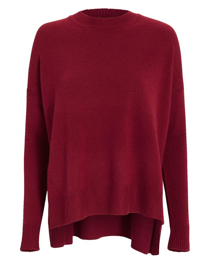 Derek Lam 10 Crosby Boxy Cashmere-blend Sweater Red-drk M