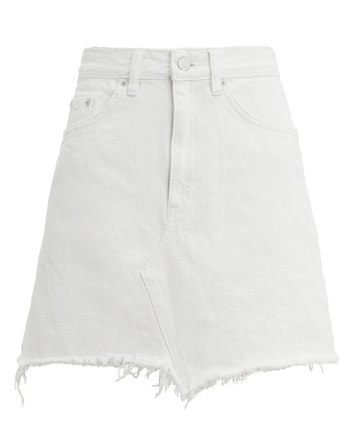 Ksubi Hi Line Powder Mini Skirt White Denim 26