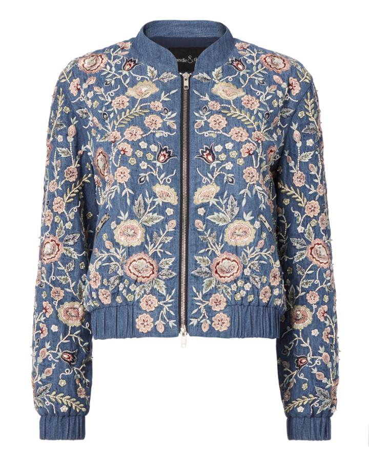 Needle & Thread Sundaze Embroidered Bomber Jacket